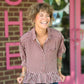 Calla Red Bean Stripe Top - She Chester