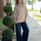 Callah Taupe Gingham Top - She Chester