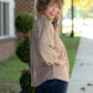 Callah Taupe Gingham Top - She Chester