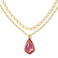 Camry Enamel Frame Multi Necklace Gold Azalea Illusion - She Chester