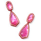 Camry Enamel Frame Stm Earring Gold Azalea Illusion - She Chester
