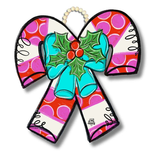 Candy Cane DK Door Hanger - She Chester
