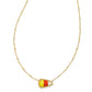 CANDY CORN SHORT PENDANT NECKLACE GOLD CANDY CORN MAGNESITE - She Chester