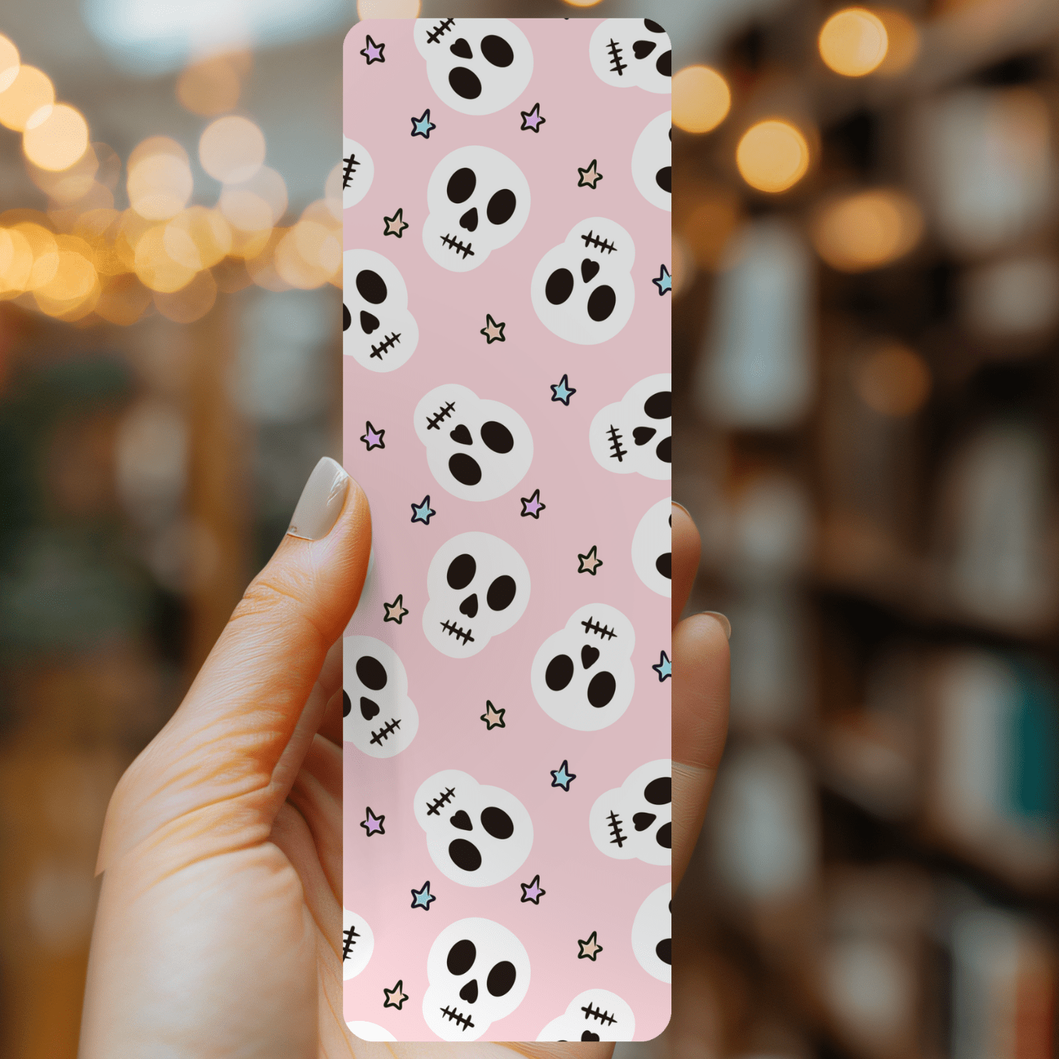 Candy Skulls Bookmark – Soft Matte Laminated  - She Chester