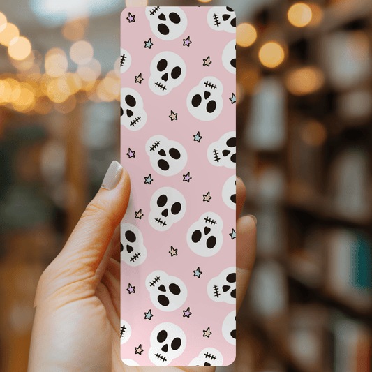 Candy Skulls Bookmark – Soft Matte Laminated  - She Chester