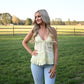 Cannon Butter Lace Trim Tank - She Chester