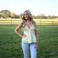 Cannon Butter Lace Trim Tank - She Chester