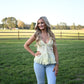 Cannon Butter Lace Trim Tank - She Chester