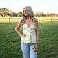 Cannon Butter Lace Trim Tank - She Chester