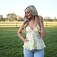 Cannon Butter Lace Trim Tank - She Chester