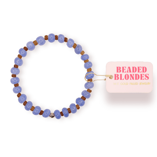 Caroline Bracelet in Blue and Brown: Standard 6.75 inch - She Chester