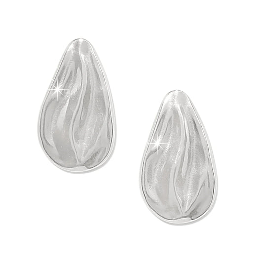 Cascade Silver Teardrop Large Post Earrings
