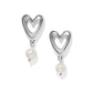 Cascade Open Heart Pearl Post Drop Earrings JA0279 - She Chester