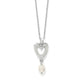 Cascade Open Heart Pearl Post Drop Necklace JM0174 - She Chester