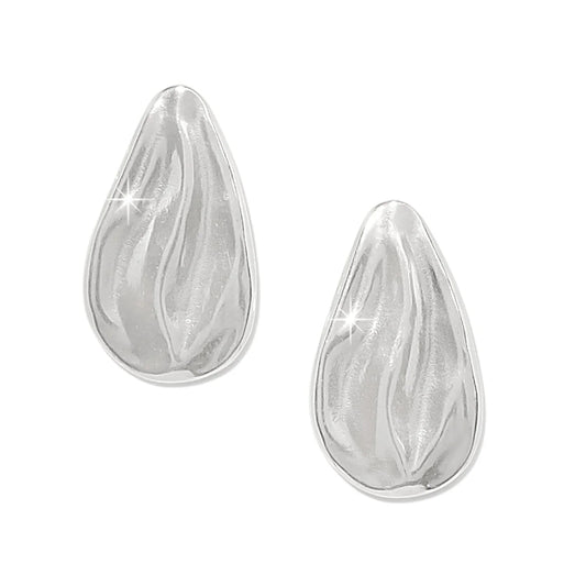Cascade Silver Teardrop Large Post Earrings - She Chester