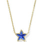 Cassidy Short Pendant Necklace Gold Cobalt Illusion - She Chester