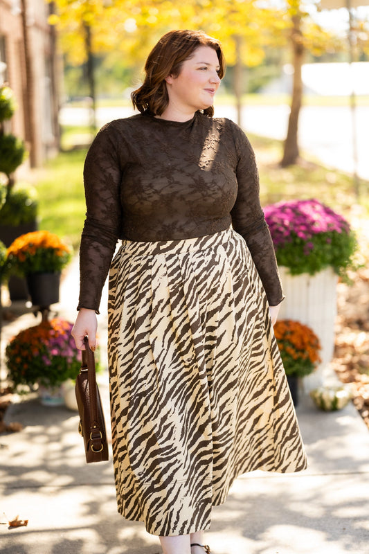 Caty Zebra Skirt - She Chester