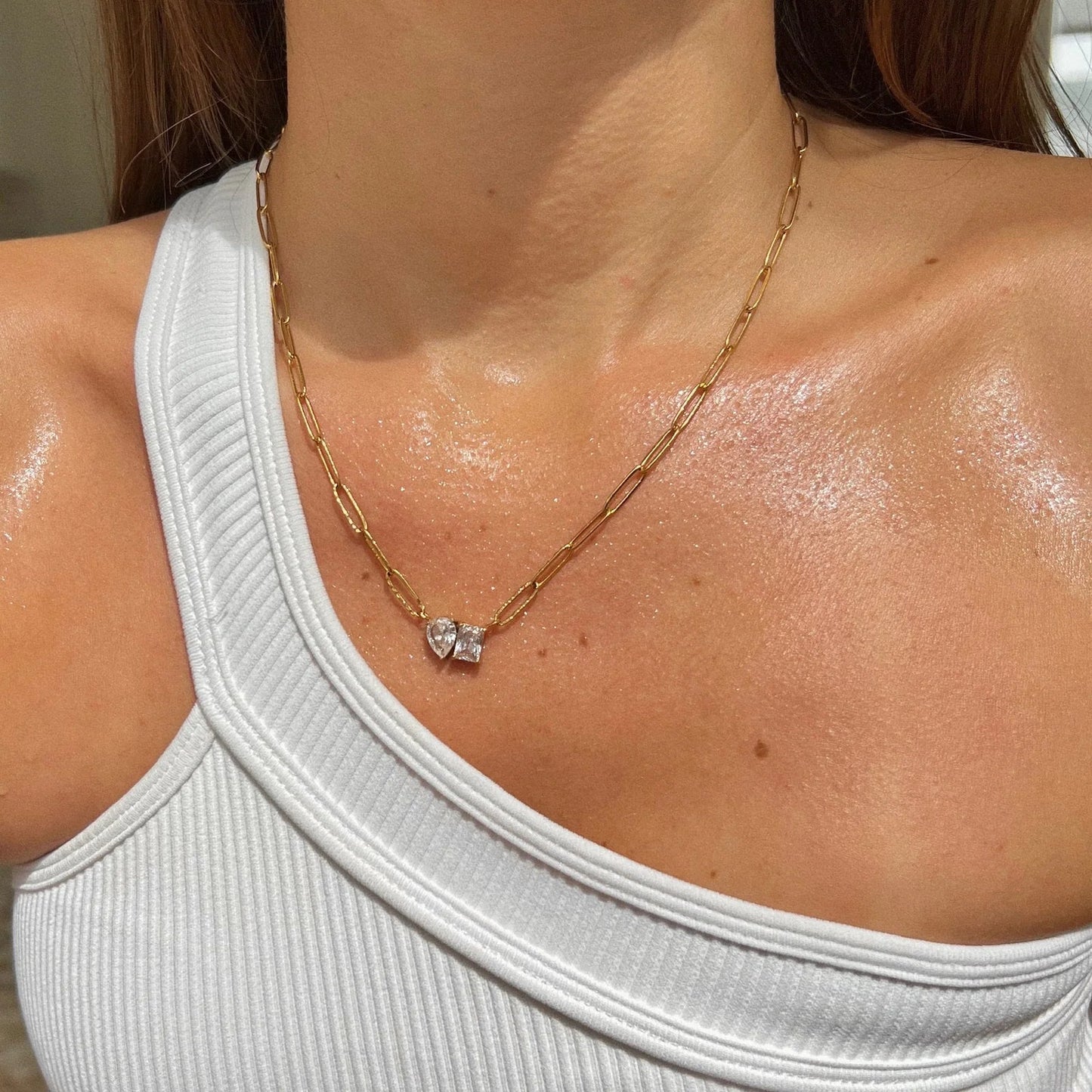 Cecilia Toi et Moi Necklace - Gold 458 - She Chester