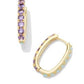 CHANDLER HOOP EARRINGSGOLD GREEN LILAC MIX - She Chester