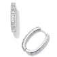 CHANDLER HOOP EARRINGSSILVER WHITE OPALITE MIX - She Chester