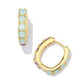 CHANDLER HUGGIE EARRINGSGOLD GREEN LILAC MIX - She Chester