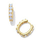 CHANDLER HUGGIE EARRINGSGOLD WHITE OPALITE MIX - She Chester