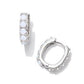 CHANDLER HUGGIE EARRINGSSILVER WHITE OPALITE MIX - She Chester