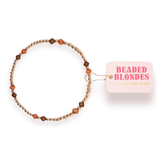 Charlotte Bracelet in Mocha and Terracotta: Standard 6.75 inch - She Chester