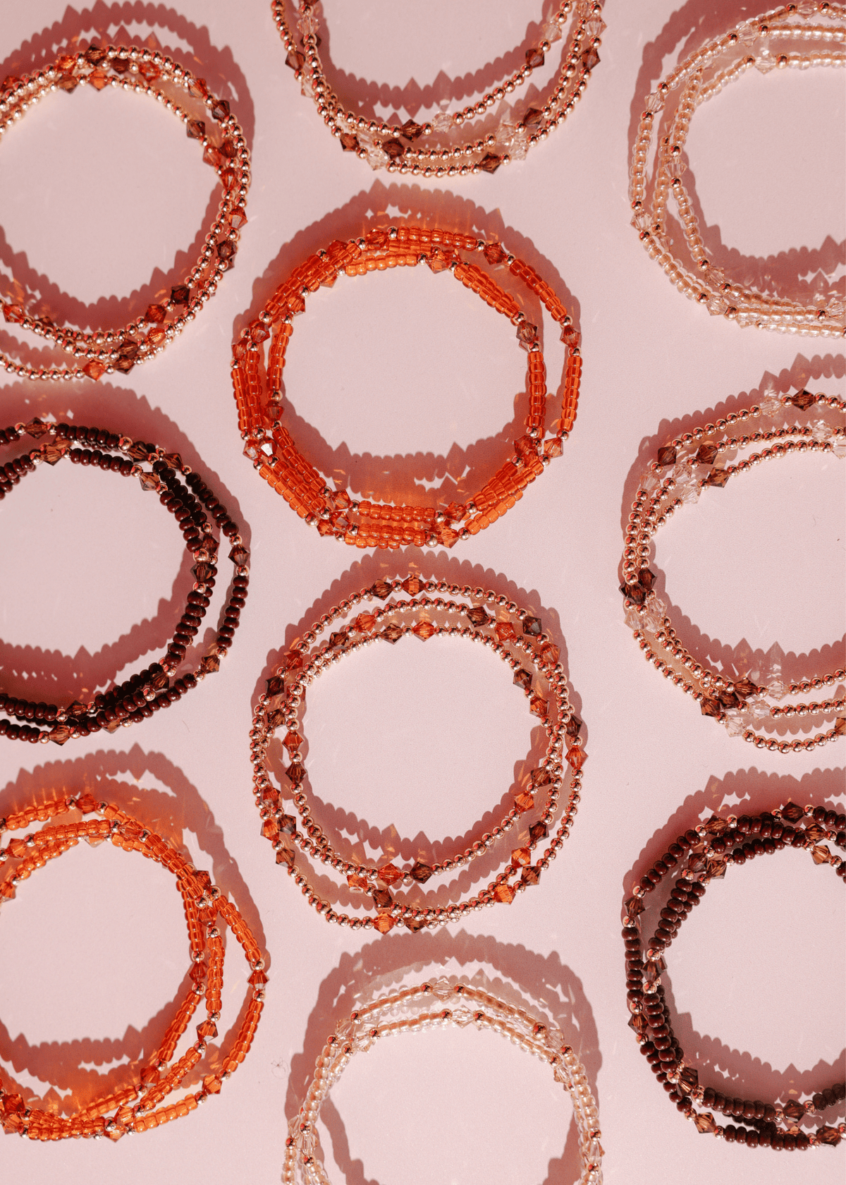 Charlotte Bracelet in Mocha and Terracotta: Standard 6.75 inch - She Chester