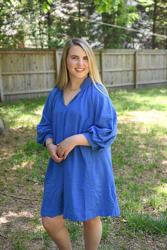 Charlotte Ocean Scallop Dress - She Chester