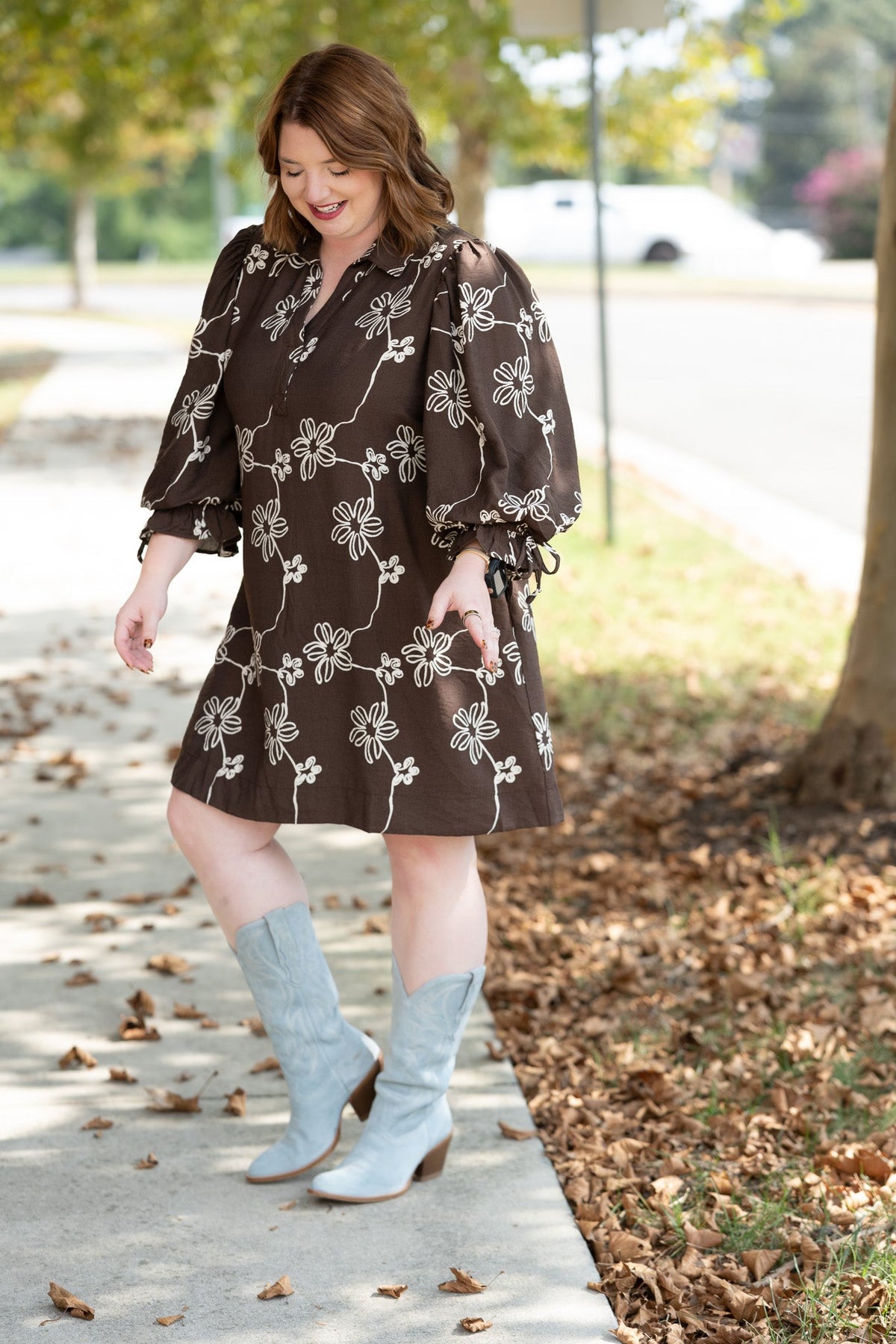 Chase Brown Dress - She Chester