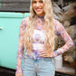 Checkered Mesh Fitted Top - She Chester