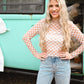 Checkered Mesh Fitted Top - She Chester