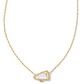 Cheer Pendant Necklace Gold White MOP - She Chester