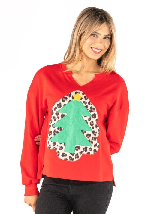 Cheetah Print Christmas Tree Top - She Chester