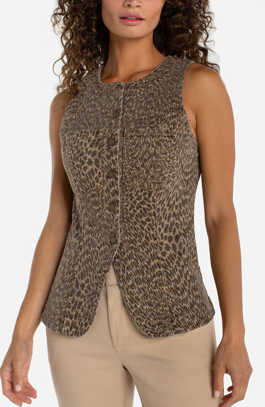 Cheetah Split Vest - She Chester