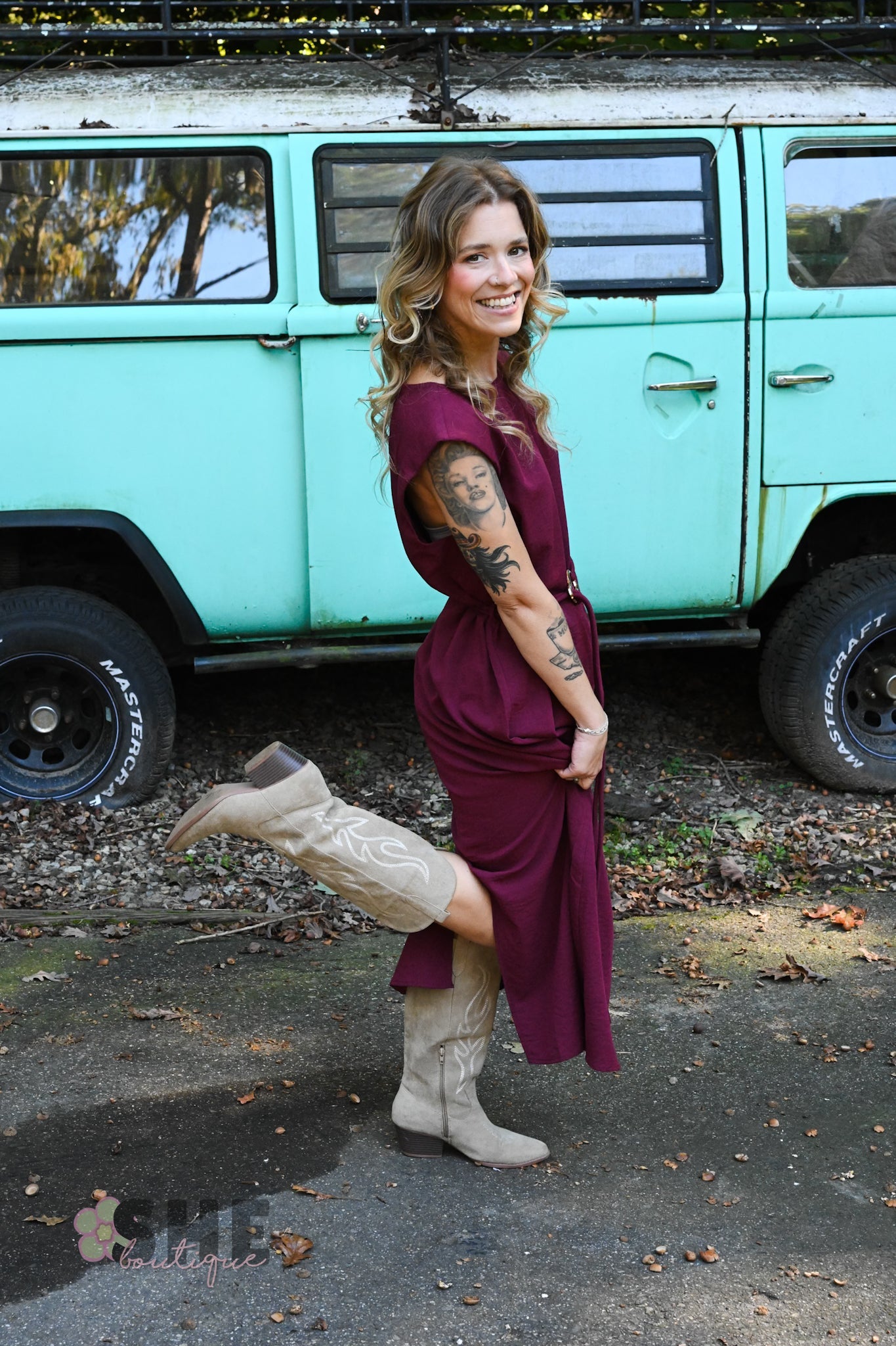 Cherrie Belted Maxi Dress - She Chester