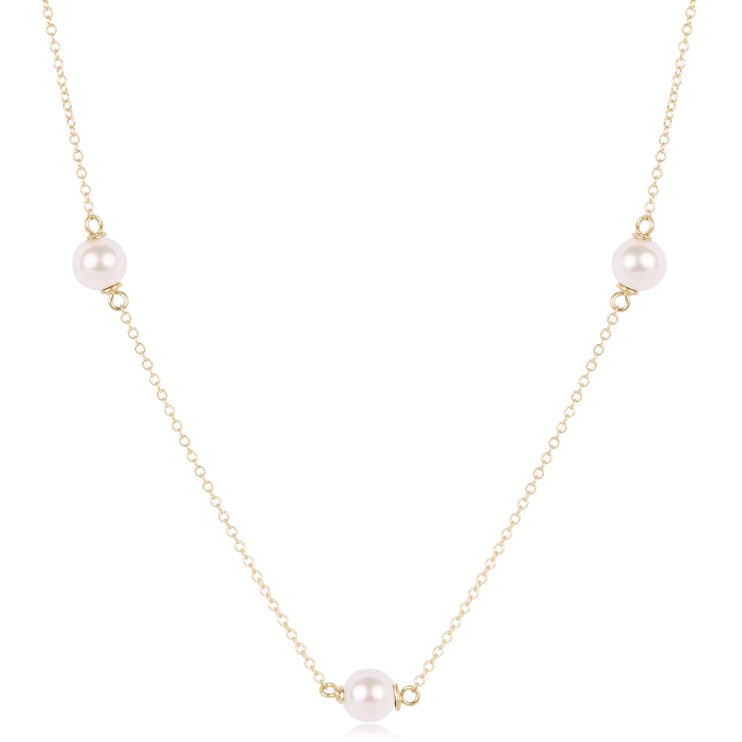 choker simplicity chain gold - pearl 6mm - She Chester