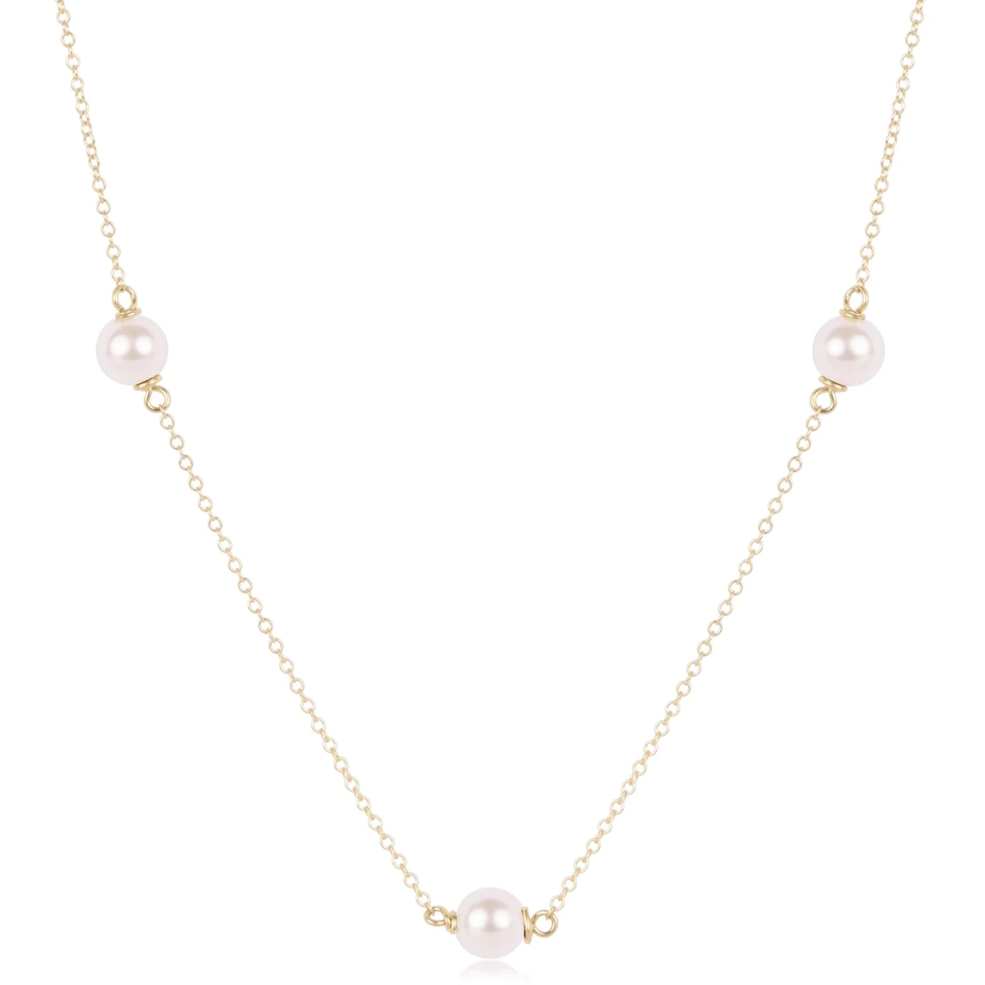 choker simplicity chain gold - pearl 6mm - She Chester