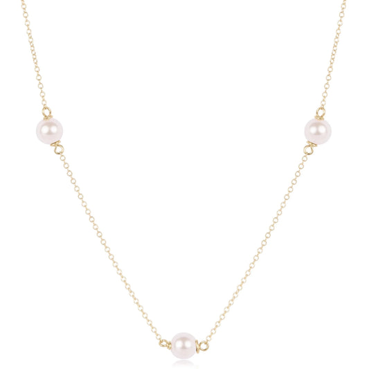 choker simplicity chain gold - pearl 6mm - She Chester
