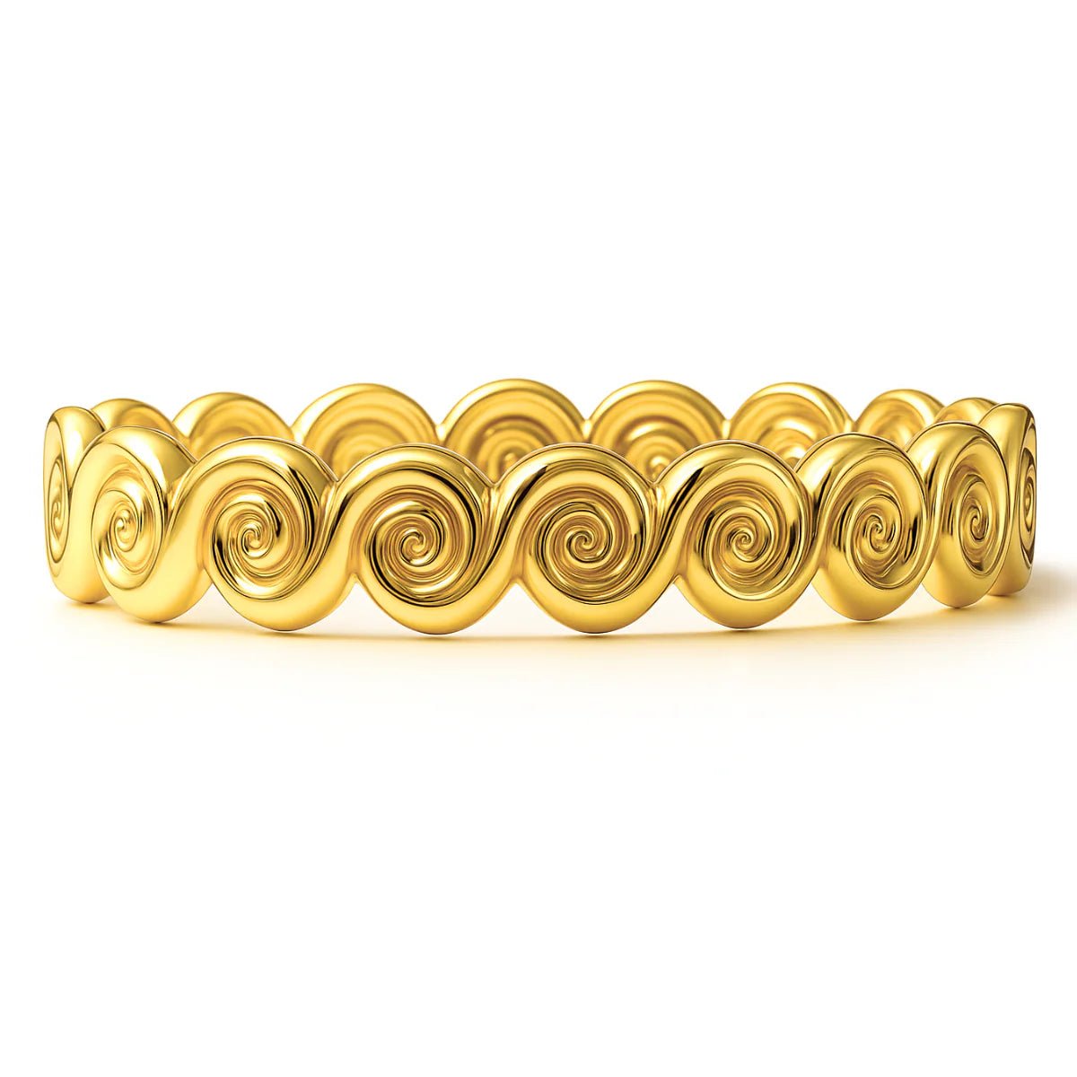 Chrishell Shell Bangle Bracelet Gold - She Chester