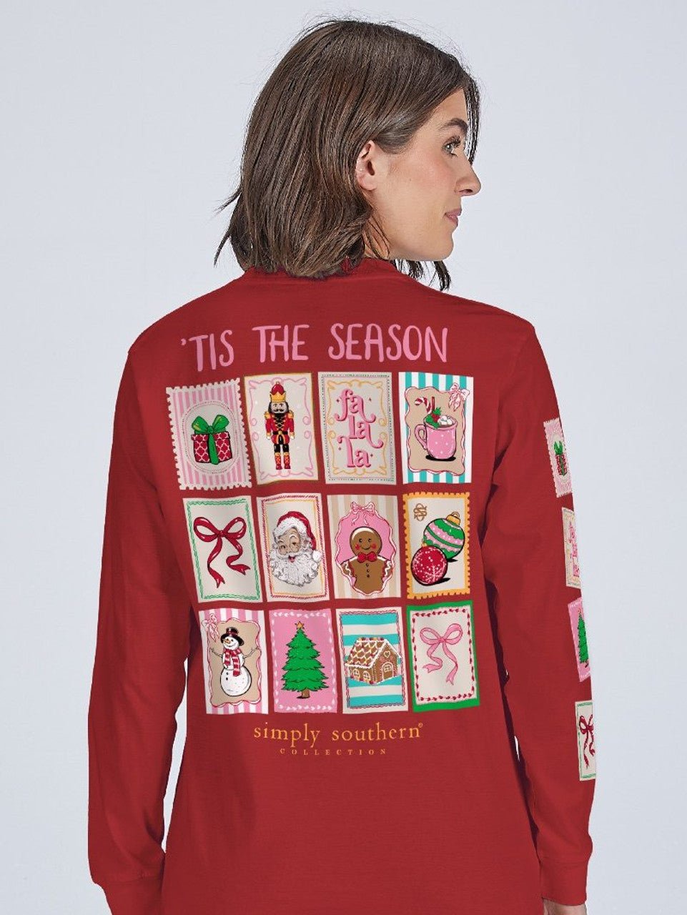 Christmas Stamps LS Tee - She Chester