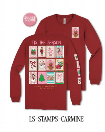 Christmas Stamps LS Tee - She Chester