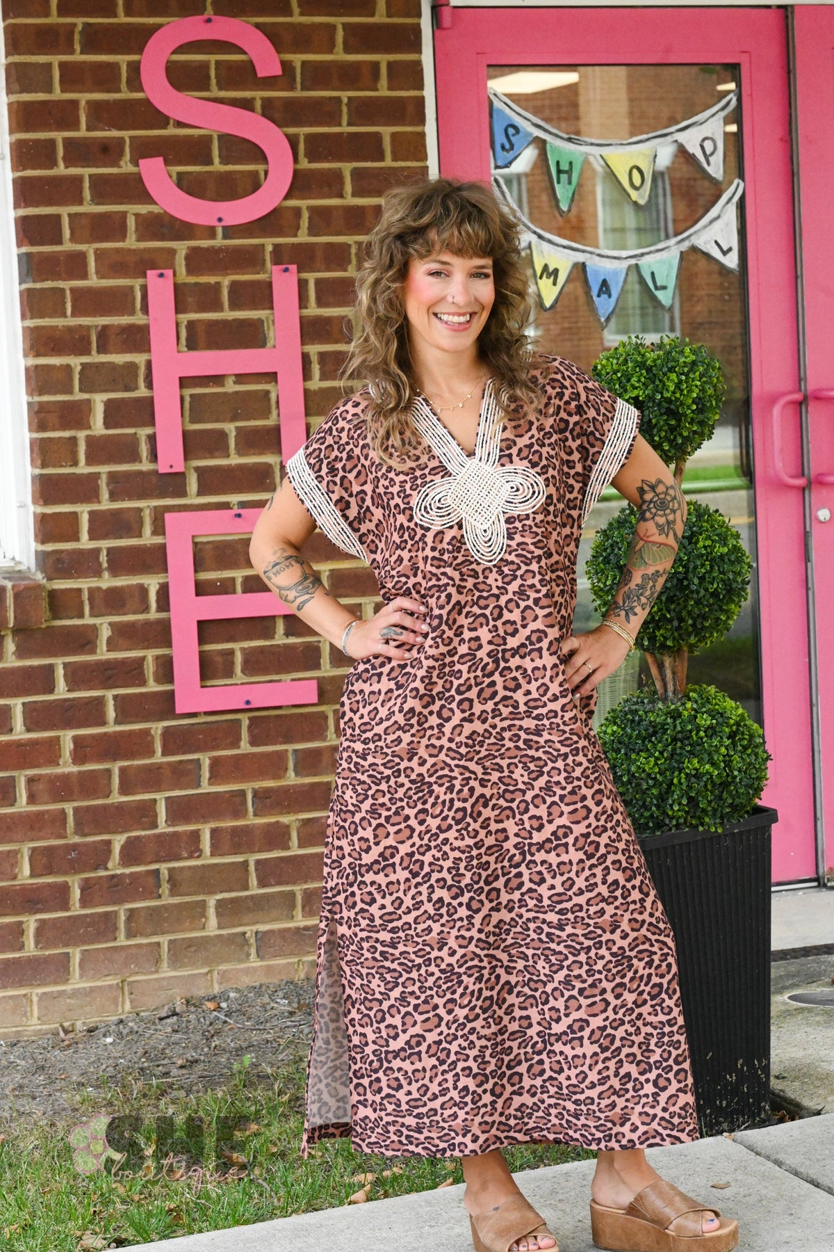 Claire Cheetah Maxi Dress - She Chester