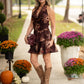 Clara Brown Floral Mini Dress - She Chester