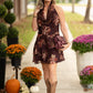 Clara Brown Floral Mini Dress - She Chester