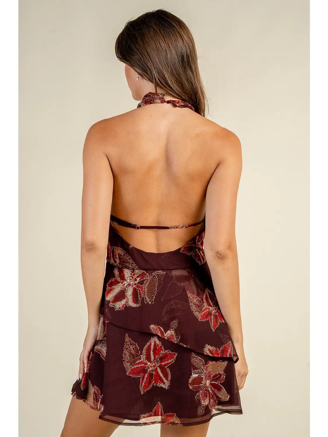 Clara Brown Floral Mini Dress - She Chester