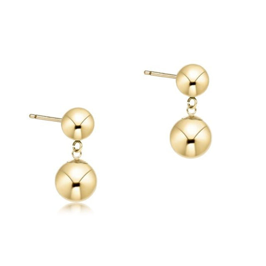 Classic 10mm Ball Drop Stud - Gold - She Chester