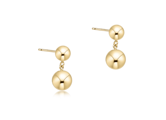 Classic 8mm Ball Drop Stud - Gold - She Chester