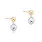 Classic 8mm Ball Drop Stud - Mixed Metal - She Chester